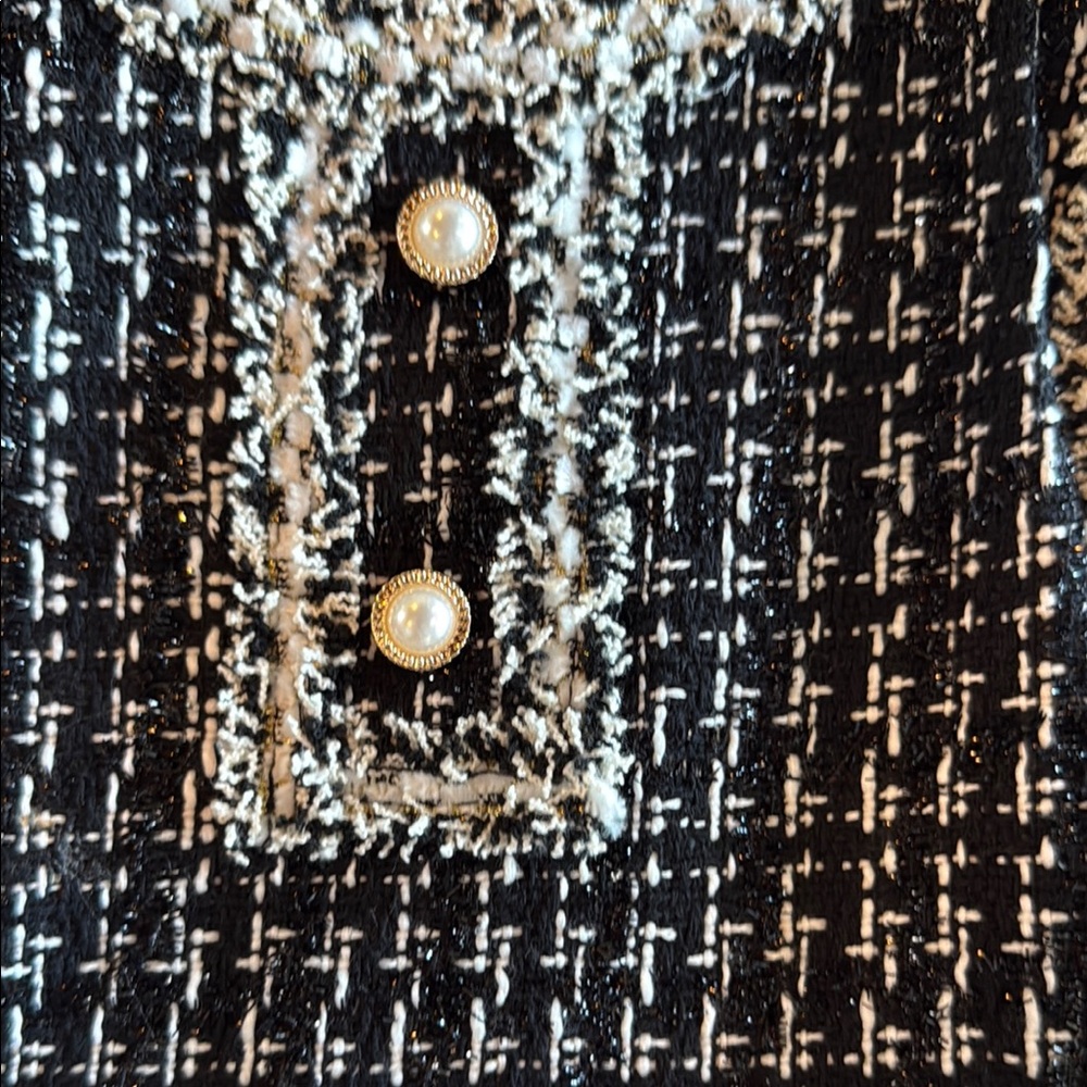 Le Mo Mo Toddler Black and White Tweed Dress. Size 3. NWT - Picture 3 of 4